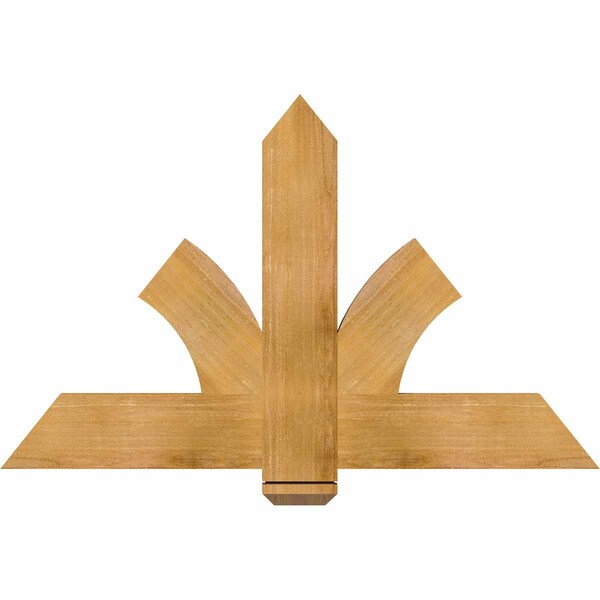 Ekena Millwork Redmond Rough Sawn Timber Gable Bracket, Western Red Cedar, 48"W x 30"H x 2"D x 6"F, 15/12 Pitch GBW048X30X0206RED00RWR - main